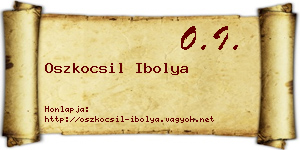 Oszkocsil Ibolya névjegykártya