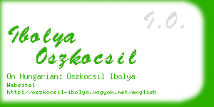 ibolya oszkocsil business card